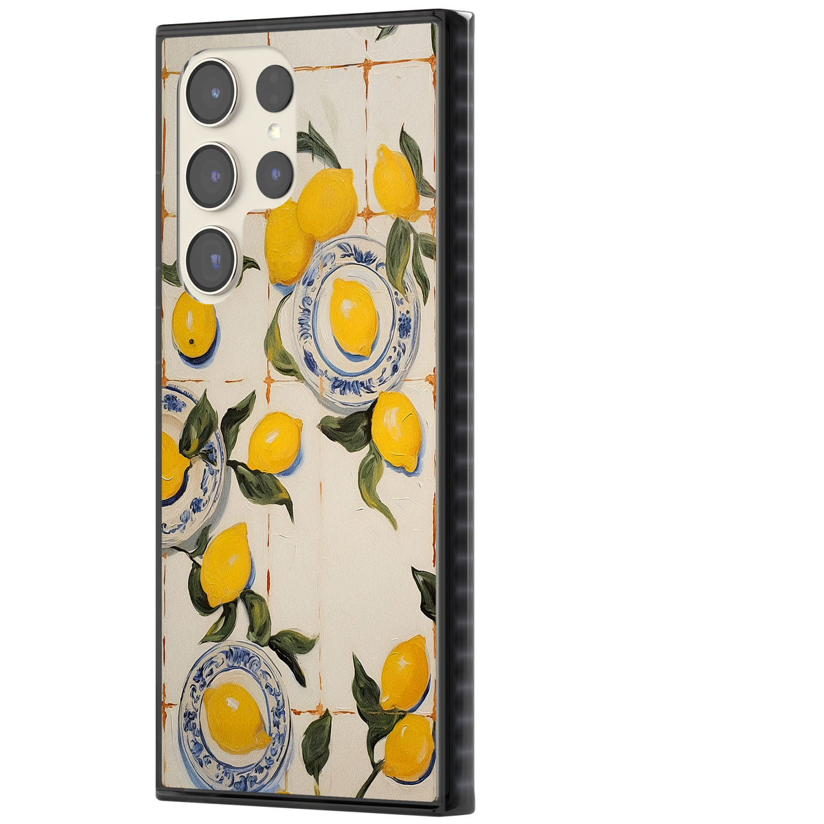 Lemons & Porcelain Samsung S22 Ultra / Samsung S23 Ultra / Samsung S24 Ultra Impact Black Phone Case side
