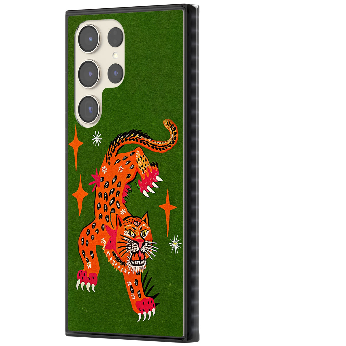 Fierce Jaguar Samsung S22 Ultra / Samsung S23 Ultra / Samsung S24 Ultra Impact Black Phone Case side