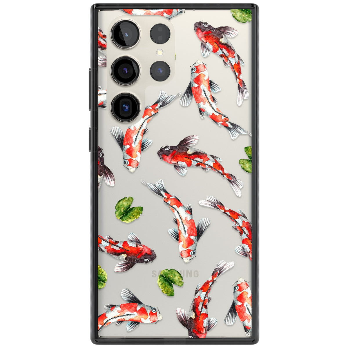 Koi Fish In Watercolour Samsung S22 Ultra / Samsung S23 Ultra / Samsung S24 Ultra Impact Black Phone Case front