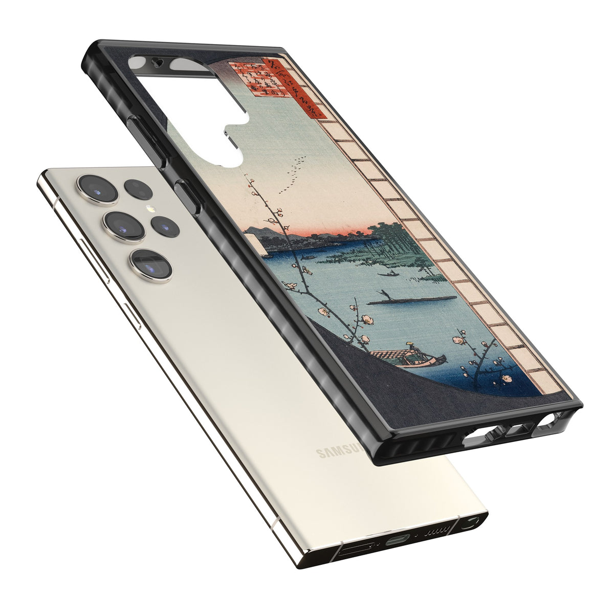 Lake At Sunset Samsung S22 Ultra / Samsung S23 Ultra / Samsung S24 Ultra Impact Black Phone Case angled