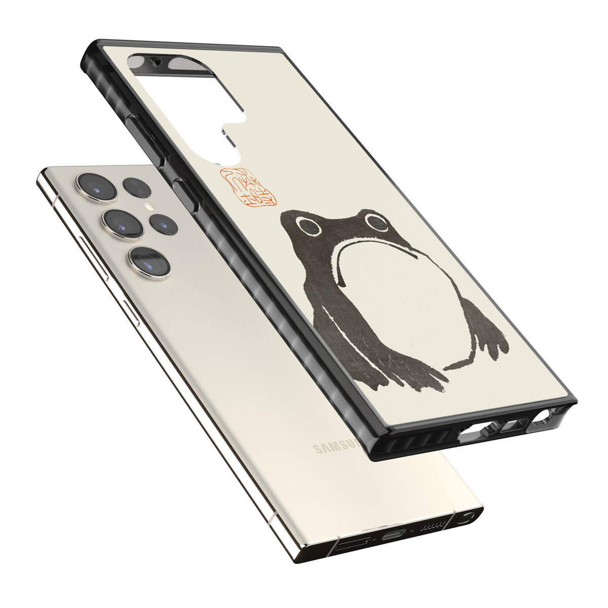 Matsumoto Hoji Samsung S22 Ultra / Samsung S23 Ultra / Samsung S24 Ultra Impact Black Phone Case angled
