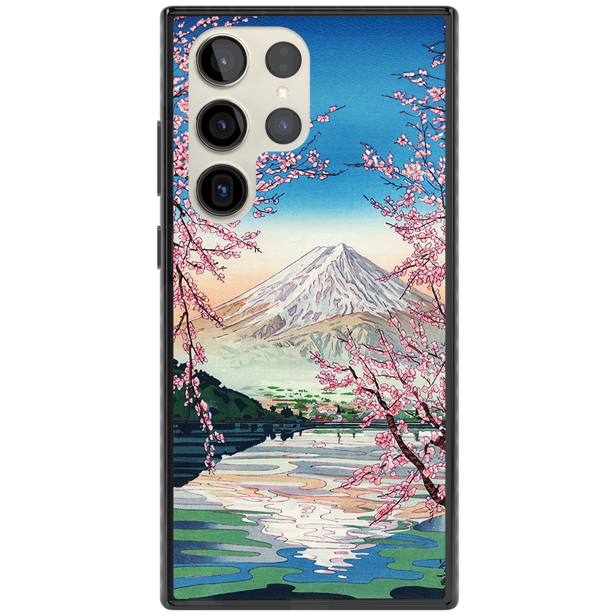 Mt Fuji From Lake Kawaguchi Samsung S22 Ultra / Samsung S23 Ultra / Samsung S24 Ultra Impact Black Phone Case front