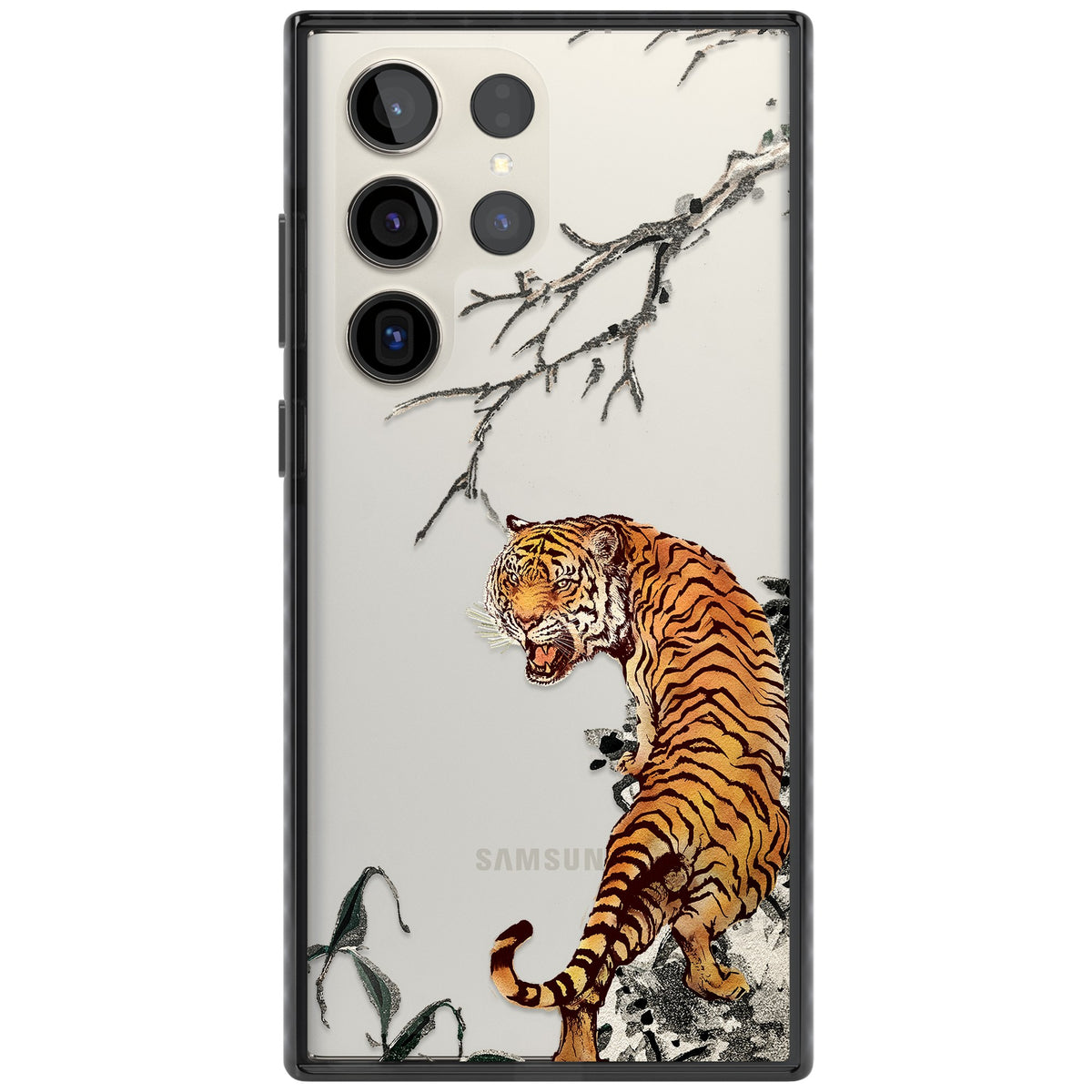 Roaring Tiger Samsung S22 Ultra / Samsung S23 Ultra / Samsung S24 Ultra Impact Black Phone Case front