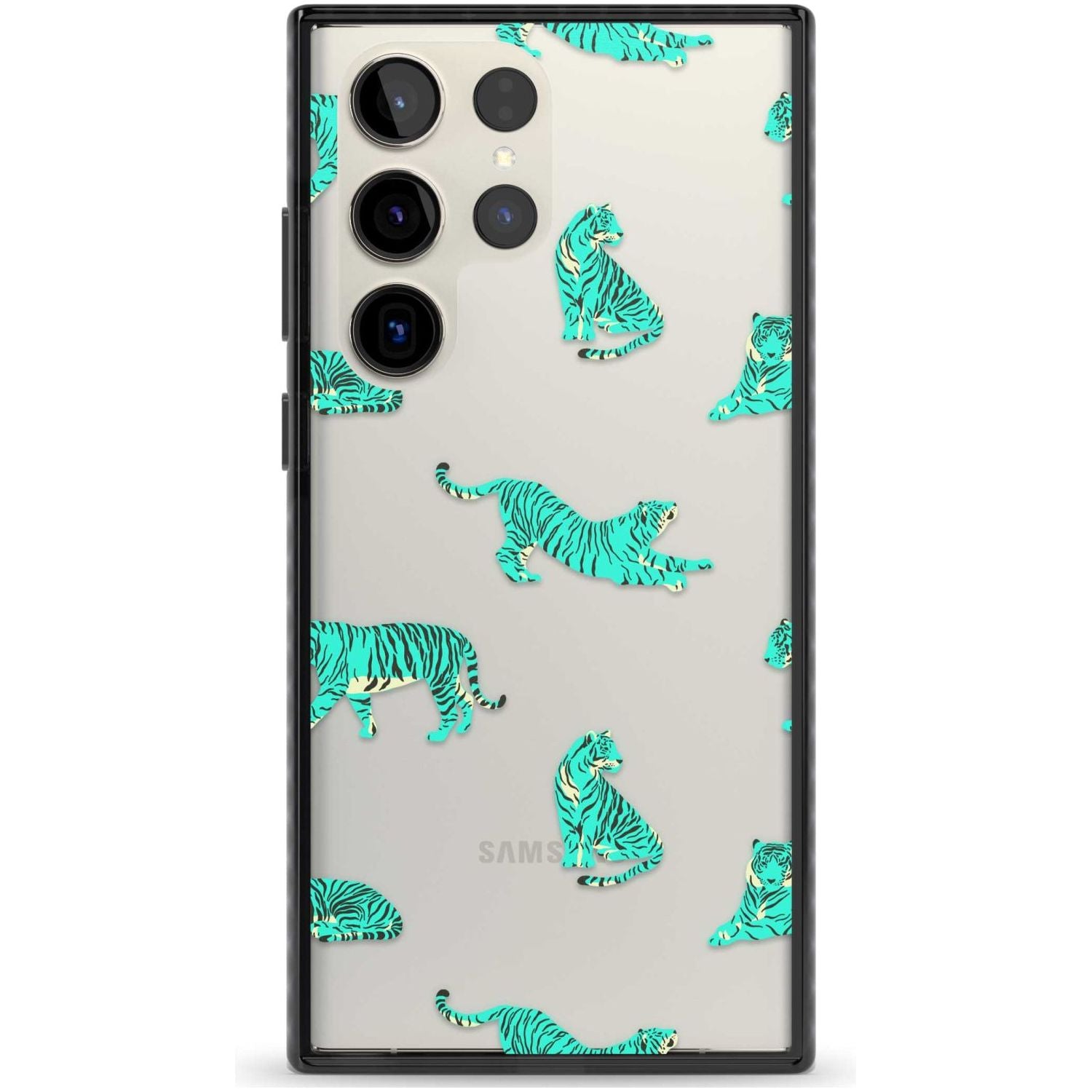 Turquoise Tiger Jungle Cat Pattern