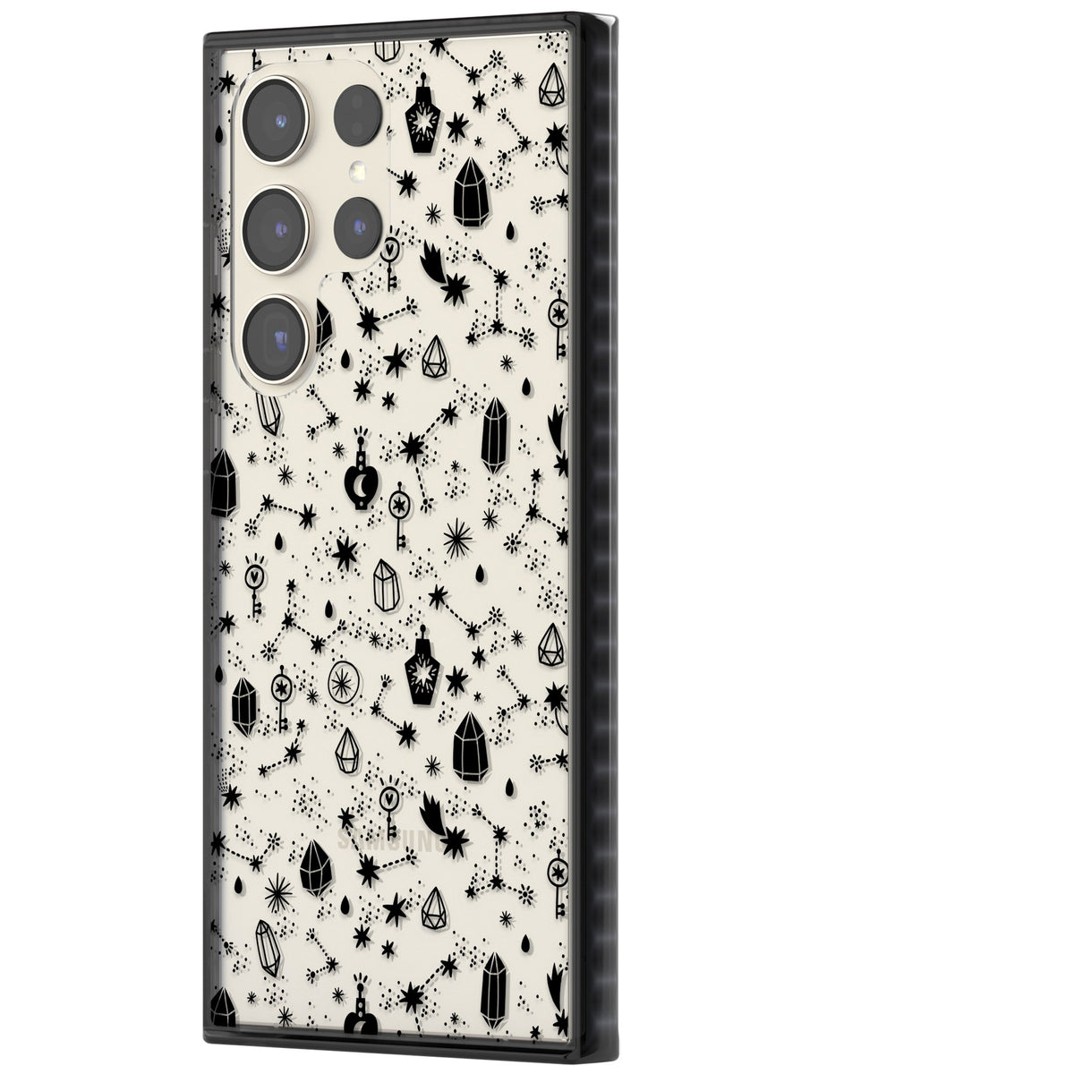 Black Cosmic Crystal Samsung S22 Ultra / Samsung S23 Ultra / Samsung S24 Ultra Impact Black Phone Case side