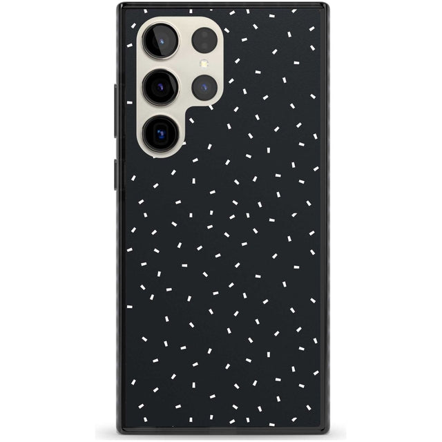 Confetti (Black) Phone Case Samsung S22 Ultra / Black Impact Case,Samsung S23 Ultra / Black Impact Case Blanc Space