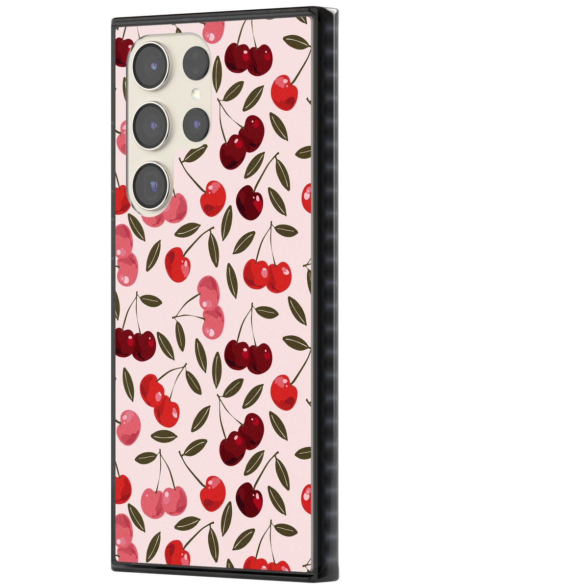 Cherry On Top (Pink) Samsung S22 Ultra / Samsung S23 Ultra / Samsung S24 Ultra Impact Black Phone Case side