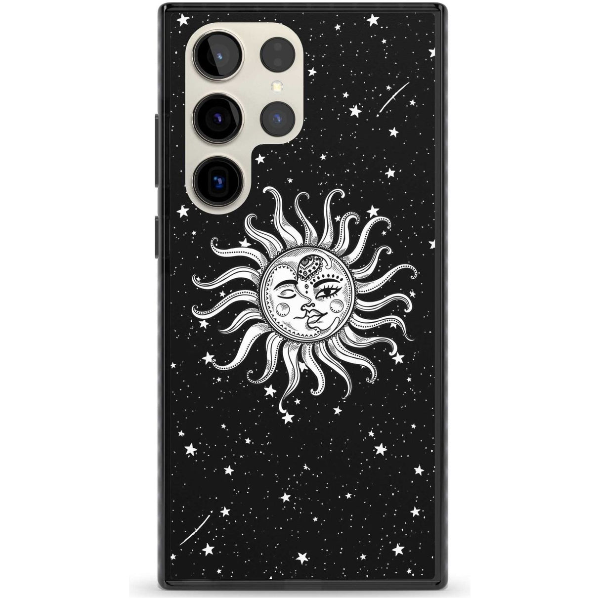 Mystic Sun Moon Phone Case Samsung S22 Ultra / Black Impact Case,Samsung S23 Ultra / Black Impact Case Blanc Space