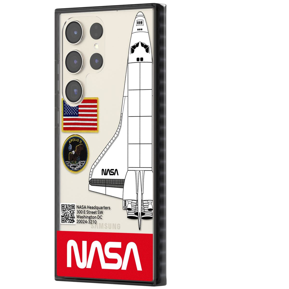 Nasa Apollo 11 Samsung S22 Ultra / Samsung S23 Ultra / Samsung S24 Ultra Impact Black Phone Case side