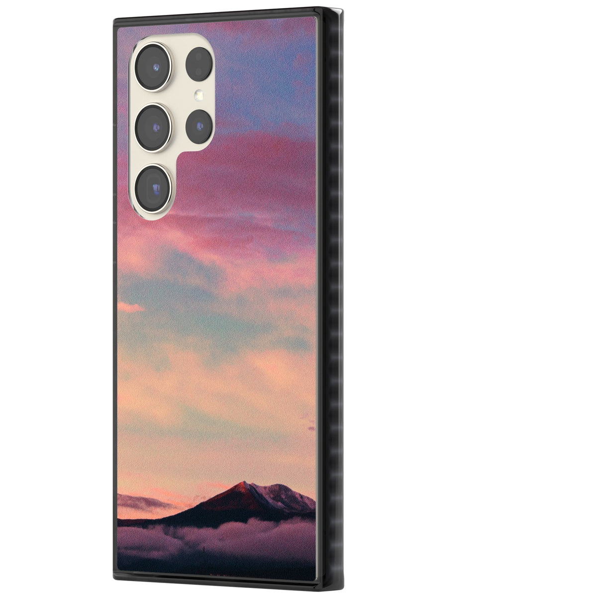 Pastel Mountain Sunset Samsung S22 Ultra / Samsung S23 Ultra / Samsung S24 Ultra Impact Black Phone Case side