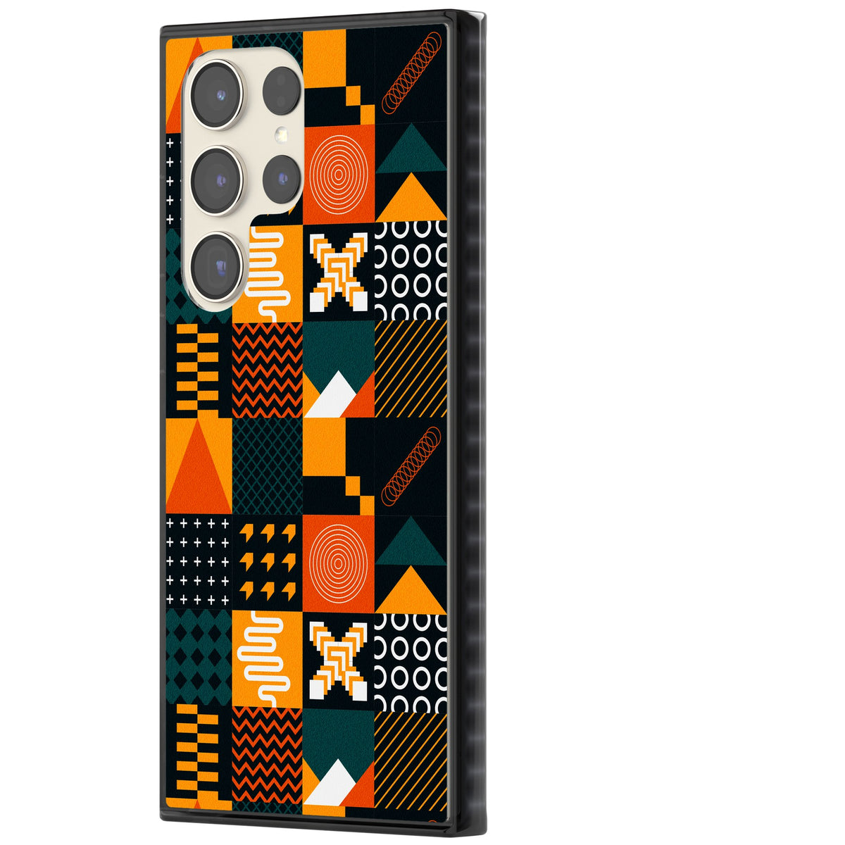 Amber Grid Samsung S22 Ultra / Samsung S23 Ultra / Samsung S24 Ultra Impact Black Phone Case side