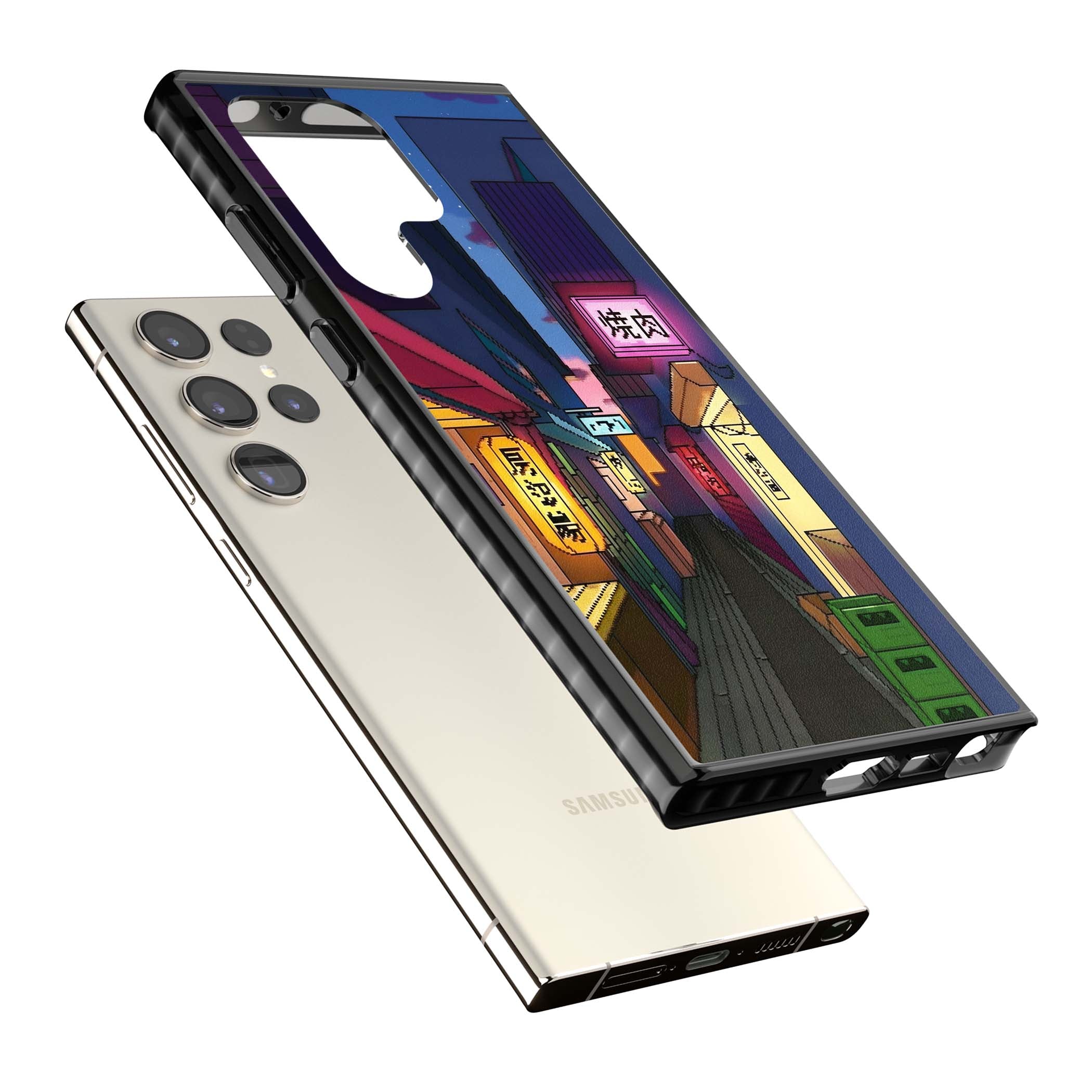 Nights In The Yokocho for him iPhone case | Black Impact case for Samsung Galaxy S24 Ultra, Samsung Galaxy S23 Ultra, Samsung Galaxy S22 Ultra