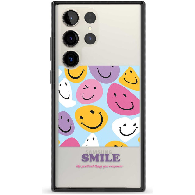 A Smile Phone Case Samsung S22 Ultra / Black Impact Case,Samsung S23 Ultra / Black Impact Case Blanc Space