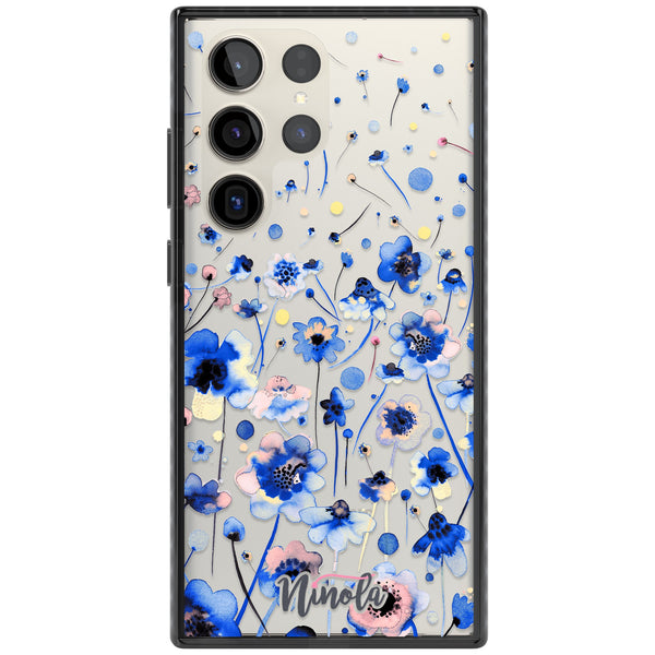 Ink Flowers Blue