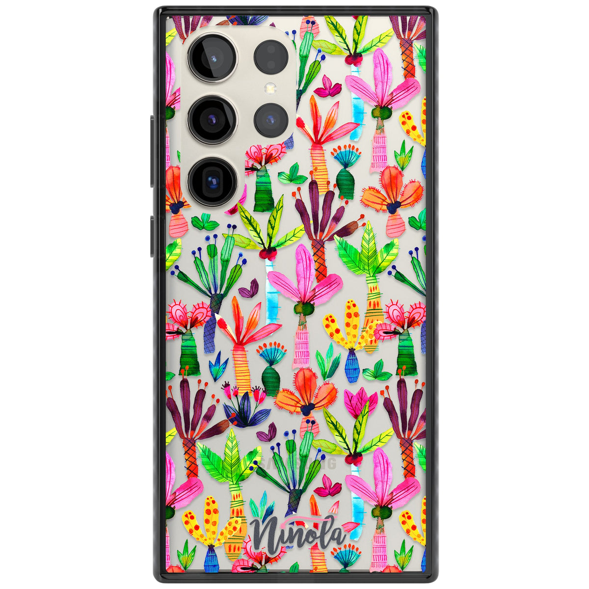 Tropical Botanical Samsung S22 Ultra / Samsung S23 Ultra / Samsung S24 Ultra Impact Black Phone Case front