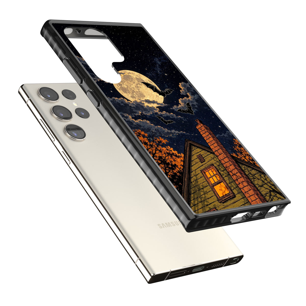 Hollows Eve Samsung S22 Ultra / Samsung S23 Ultra / Samsung S24 Ultra Impact Black Phone Case angled