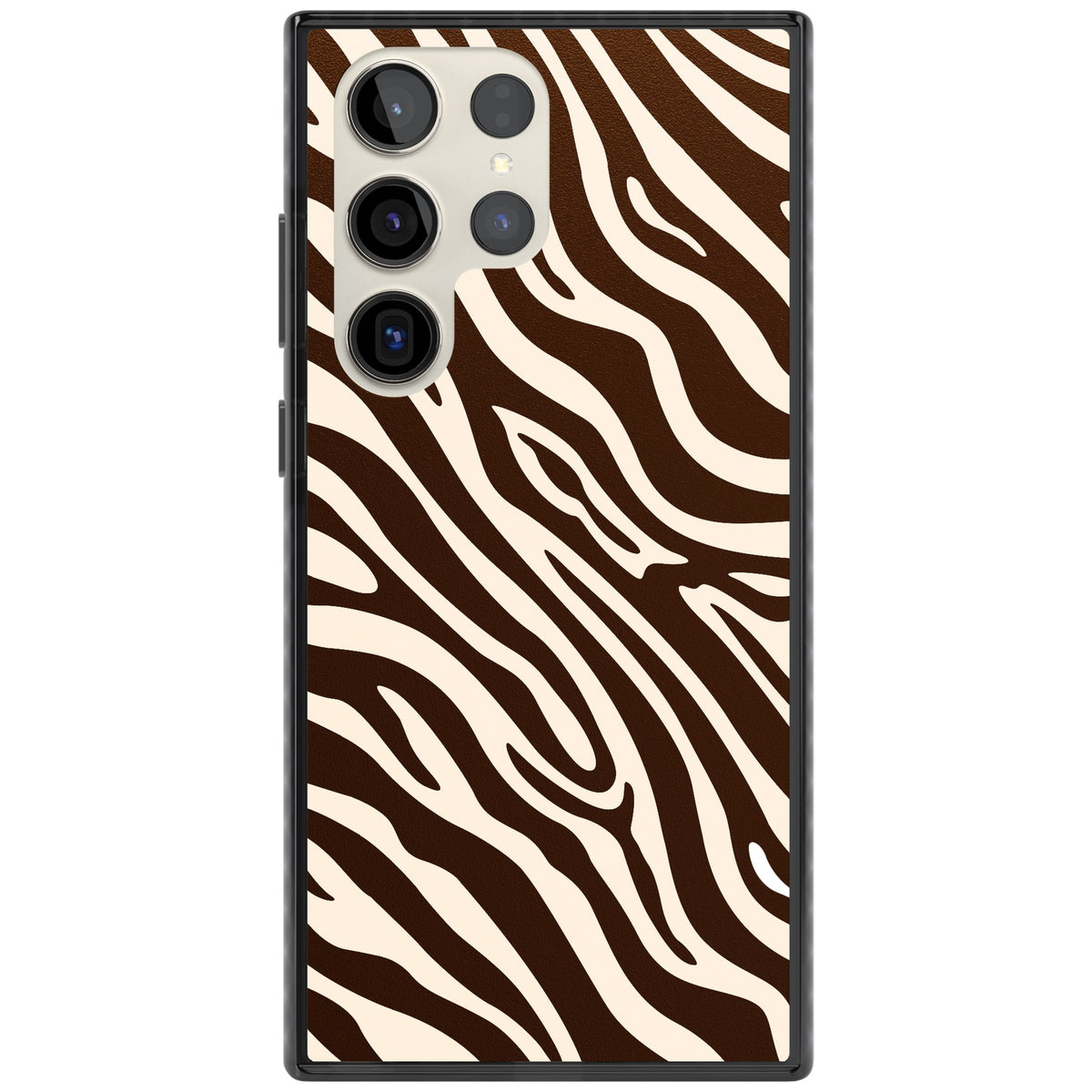 Mocha Zebra Samsung S22 Ultra / Samsung S23 Ultra / Samsung S24 Ultra Impact Black Phone Case front