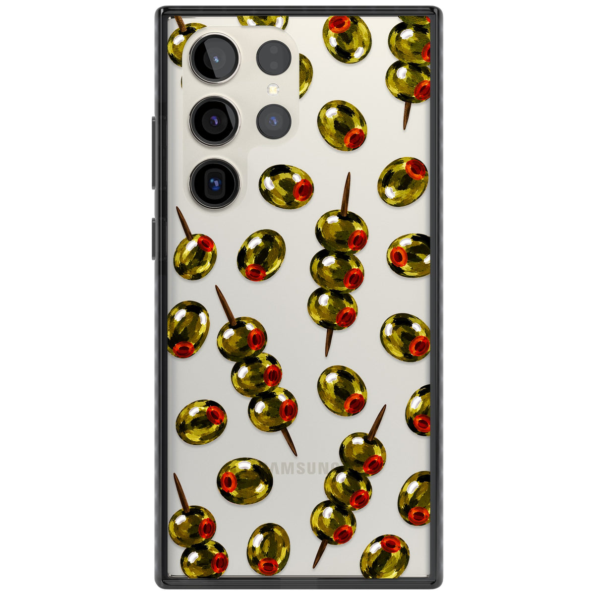 Painted Olives Samsung S22 Ultra / Samsung S23 Ultra / Samsung S24 Ultra Impact Black Phone Case front