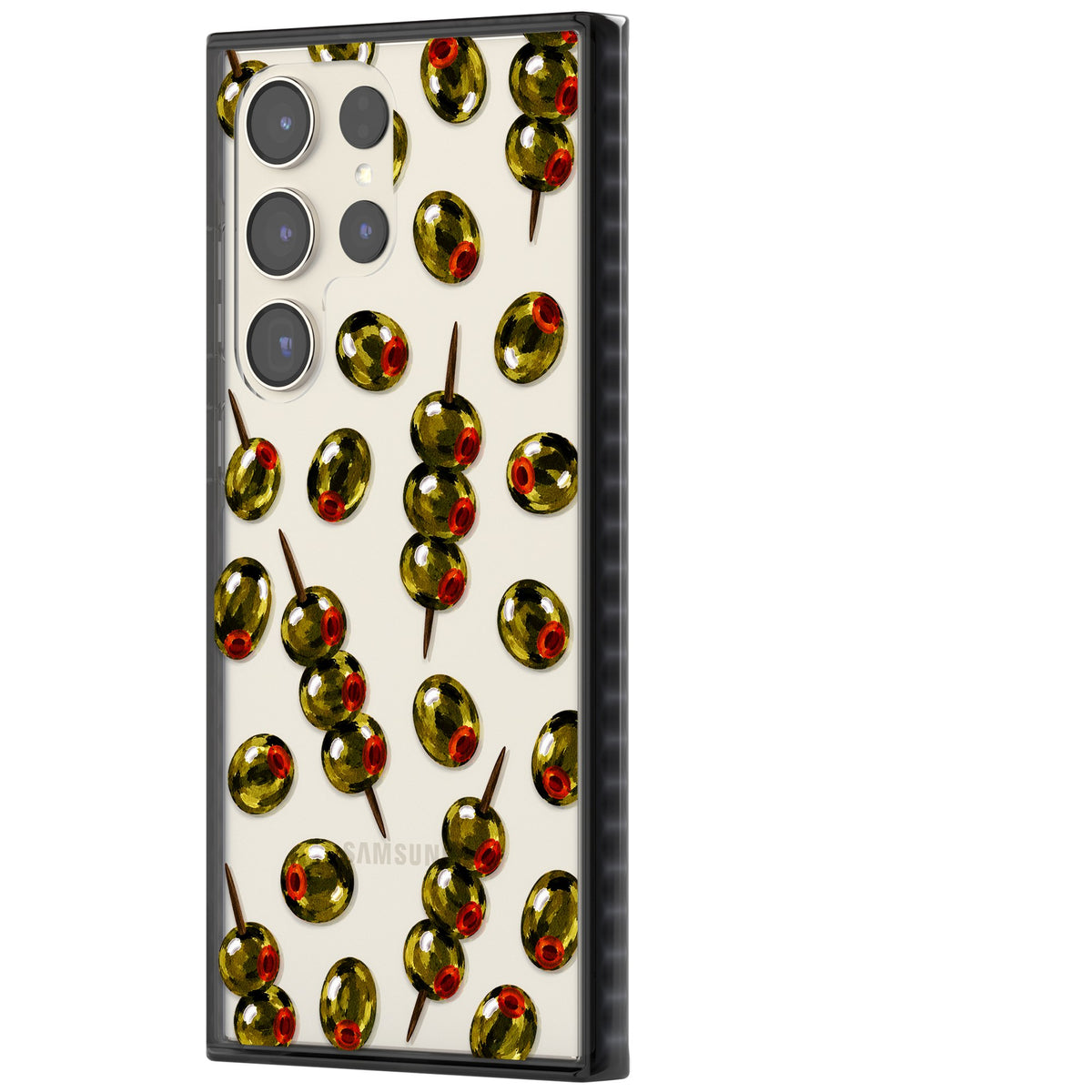 Painted Olives Samsung S22 Ultra / Samsung S23 Ultra / Samsung S24 Ultra Impact Black Phone Case side