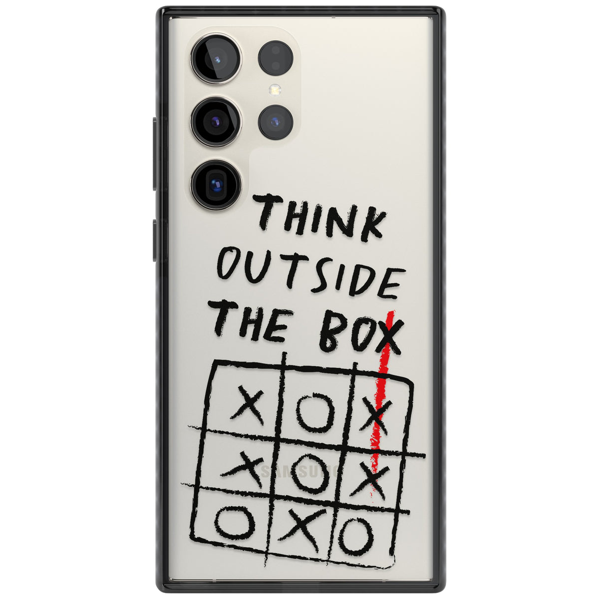 Think Outside The Box Samsung S22 Ultra / Samsung S23 Ultra / Samsung S24 Ultra Impact Black Phone Case front