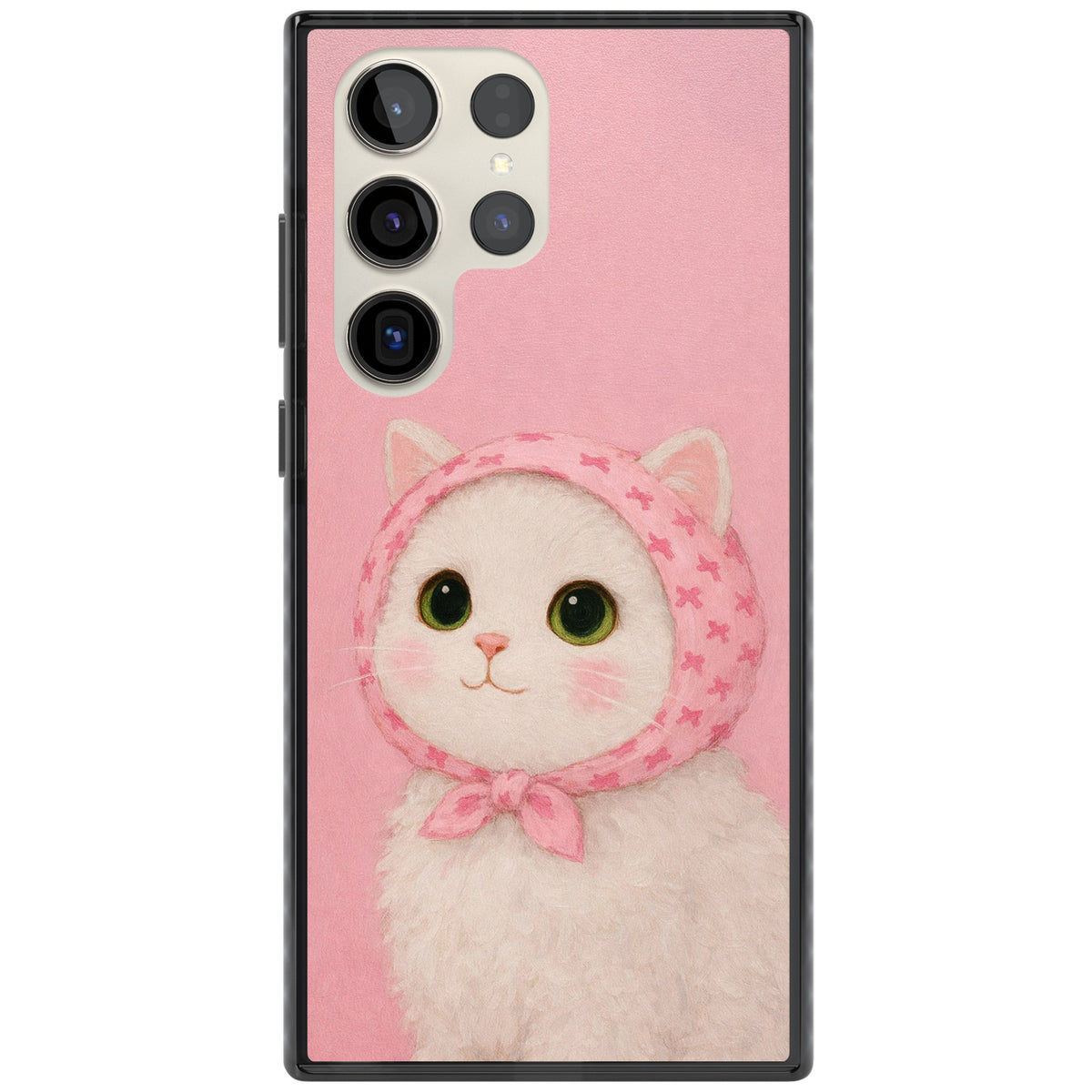 Baby Blush Kitty Samsung S22 Ultra / Samsung S23 Ultra / Samsung S24 Ultra Impact Black Phone Case front