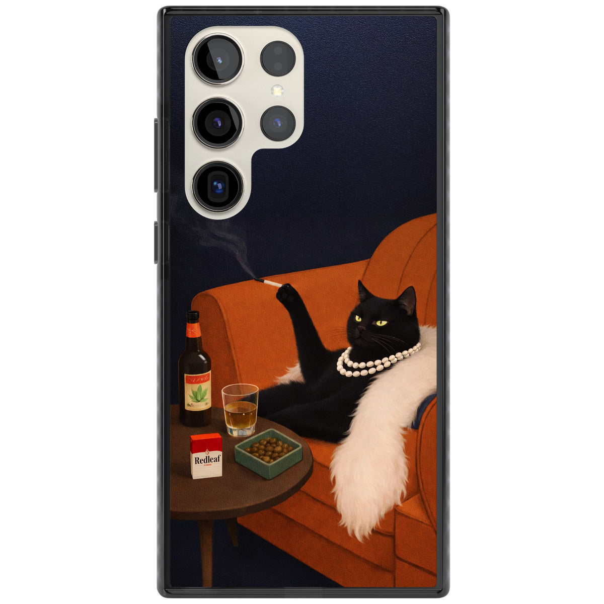 Spoiled Rotten Cat Samsung S22 Ultra / Samsung S23 Ultra / Samsung S24 Ultra Impact Black Phone Case front