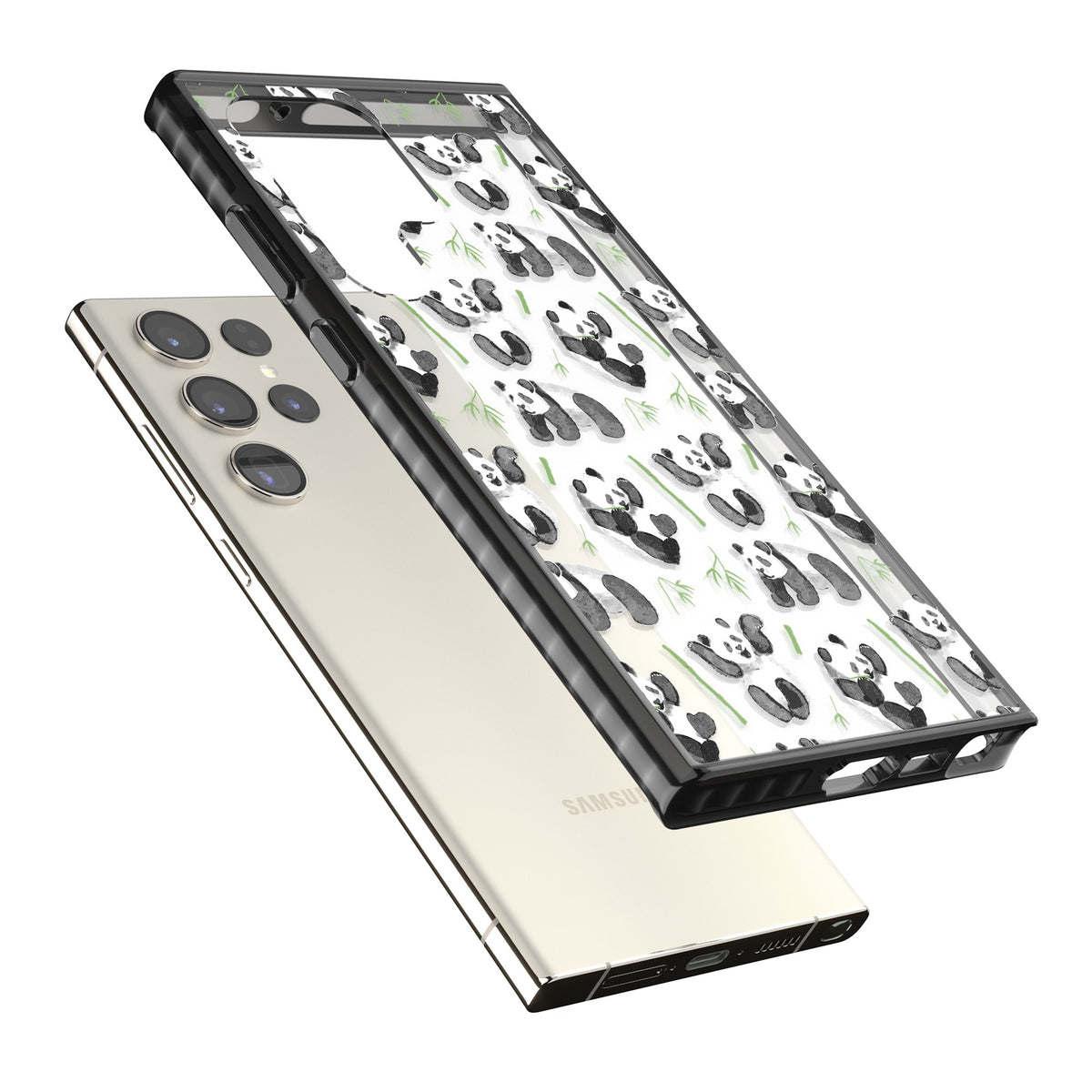 Bamboo Babies Samsung S22 Ultra / Samsung S23 Ultra / Samsung S24 Ultra Impact Black Phone Case angled