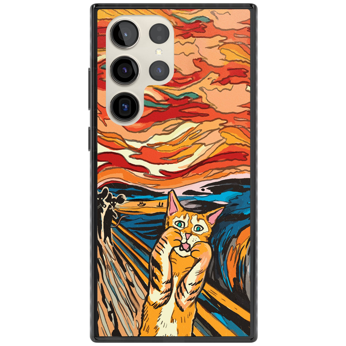 The Meow Samsung S22 Ultra / Samsung S23 Ultra / Samsung S24 Ultra Impact Black Phone Case front