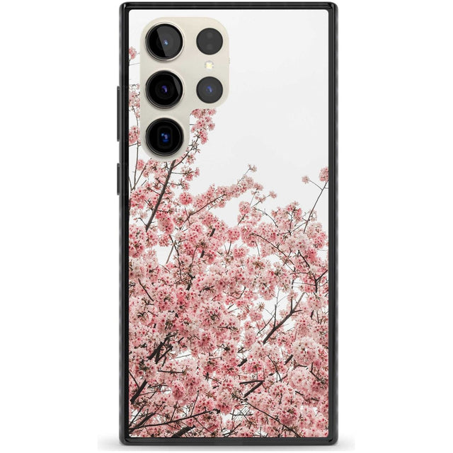 Cherry Blossoms - Real Floral Photographs Phone Case Samsung S22 Ultra / Black Impact Case,Samsung S23 Ultra / Black Impact Case Blanc Space