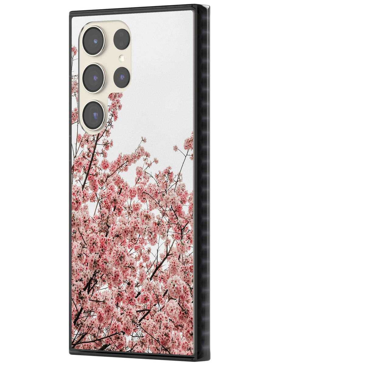 Cherry Blossom Bloom Samsung S22 Ultra / Samsung S23 Ultra / Samsung S24 Ultra Impact Black Phone Case side