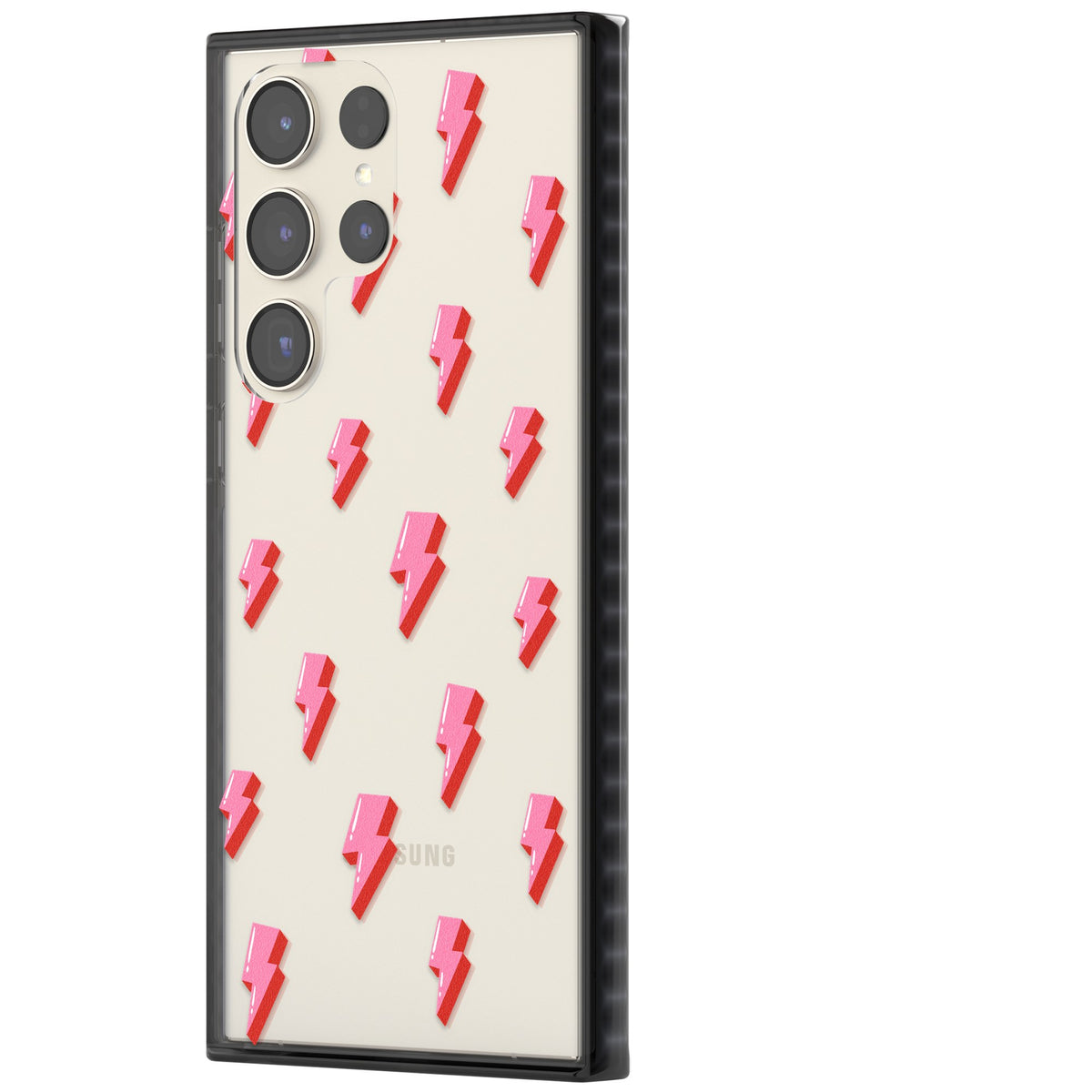 Pink Bolt Samsung S22 Ultra / Samsung S23 Ultra / Samsung S24 Ultra Impact Black Phone Case side