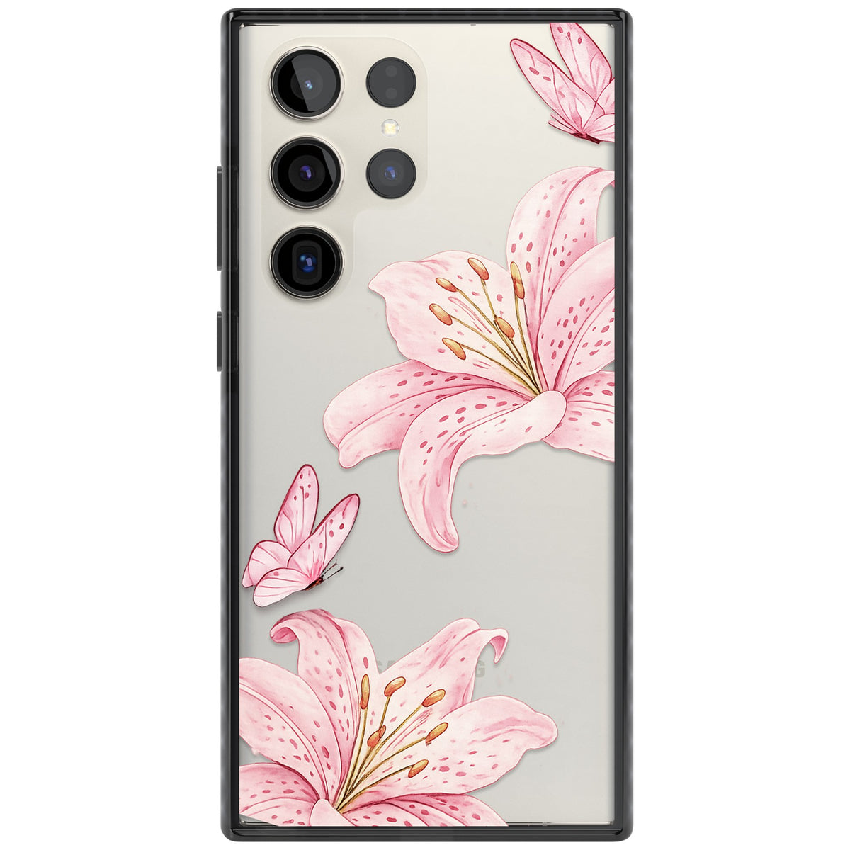 Lily Whisper Samsung S22 Ultra / Samsung S23 Ultra / Samsung S24 Ultra Impact Black Phone Case front