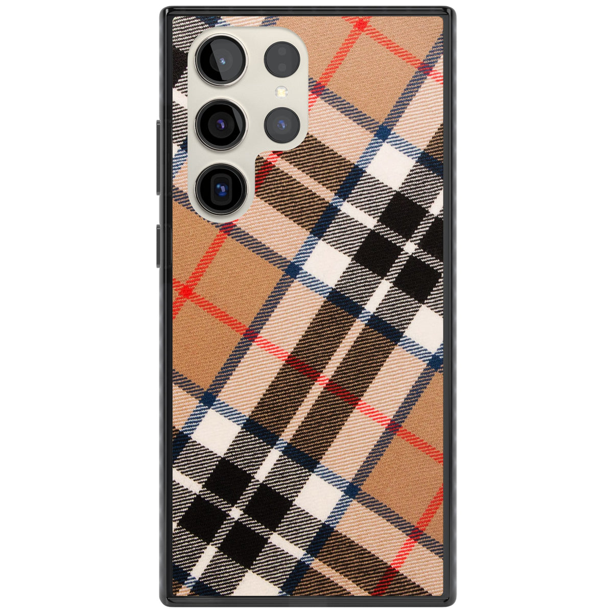 Haymarket Check Samsung S22 Ultra / Samsung S23 Ultra / Samsung S24 Ultra Impact Black Phone Case front