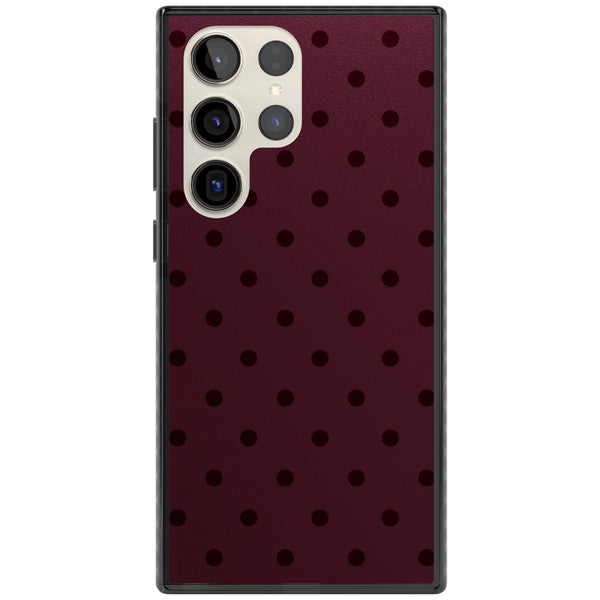 Burgundy Polka Dot