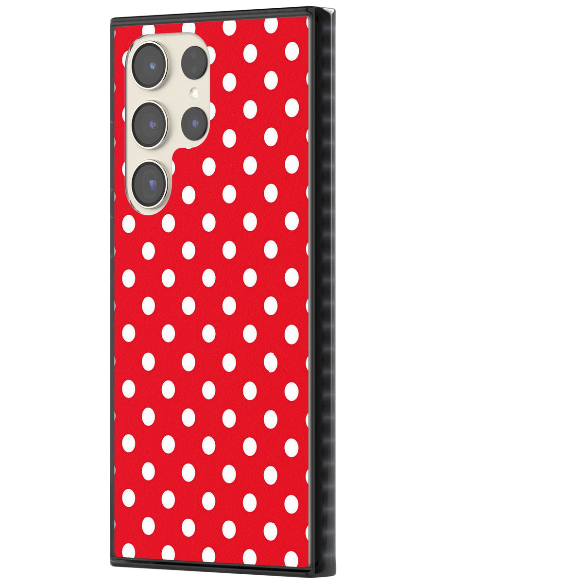 Red Polka Dot Samsung S22 Ultra / Samsung S23 Ultra / Samsung S24 Ultra Impact Black Phone Case side
