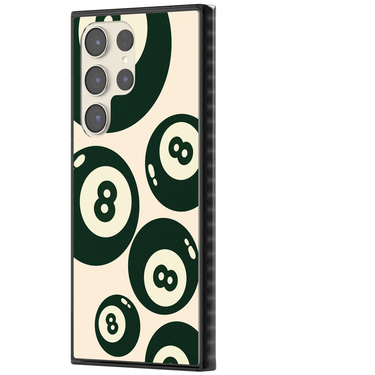 Green Eight Balls Samsung S22 Ultra / Samsung S23 Ultra / Samsung S24 Ultra Impact Black Phone Case side