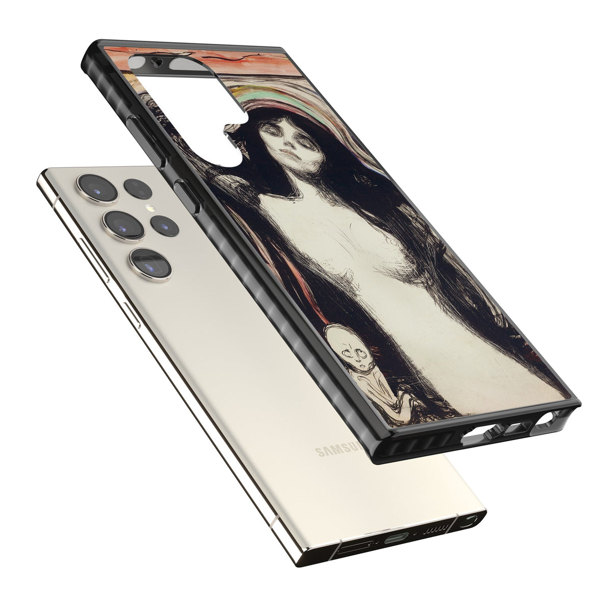 Madonna Samsung S22 Ultra / Samsung S23 Ultra / Samsung S24 Ultra Impact Black Phone Case angled