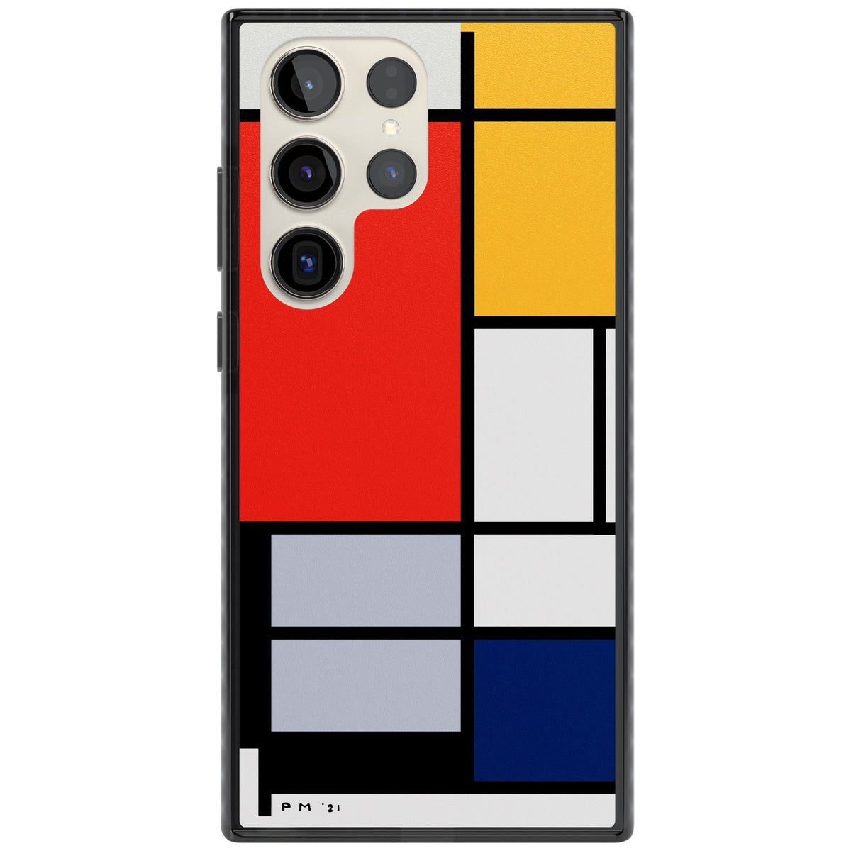 Piet Mondrian's Composition Samsung S22 Ultra / Samsung S23 Ultra / Samsung S24 Ultra Impact Black Phone Case front