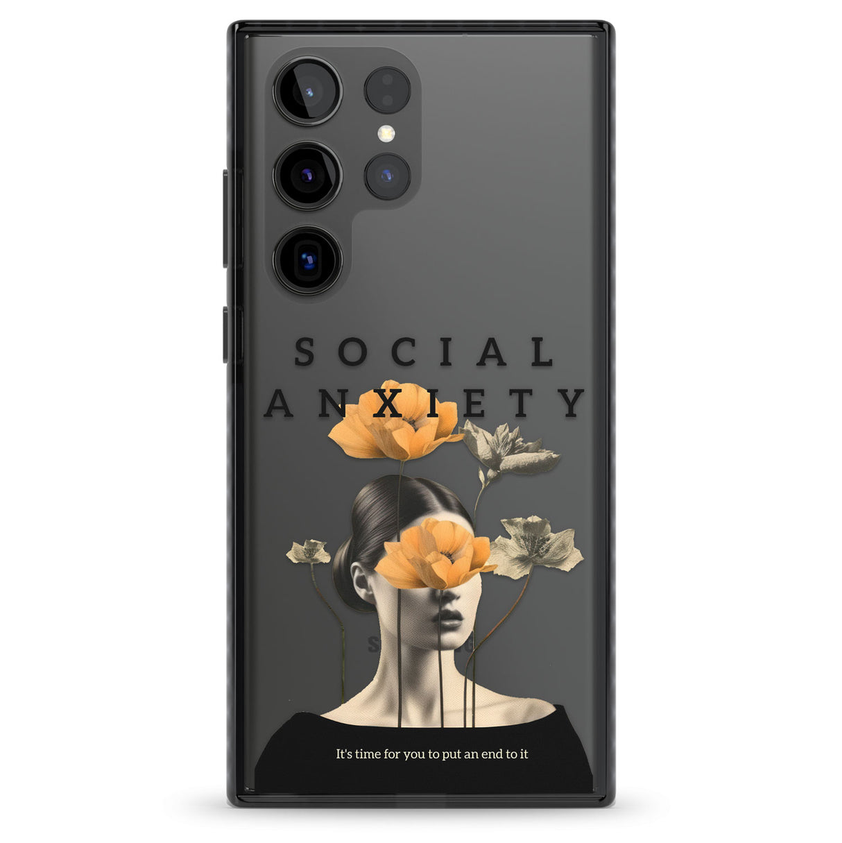 Social Anxiety Impact Phone Case for Samsung Galaxy S24 Ultra , Samsung Galaxy S23 Ultra, Samsung Galaxy S22 Ultra