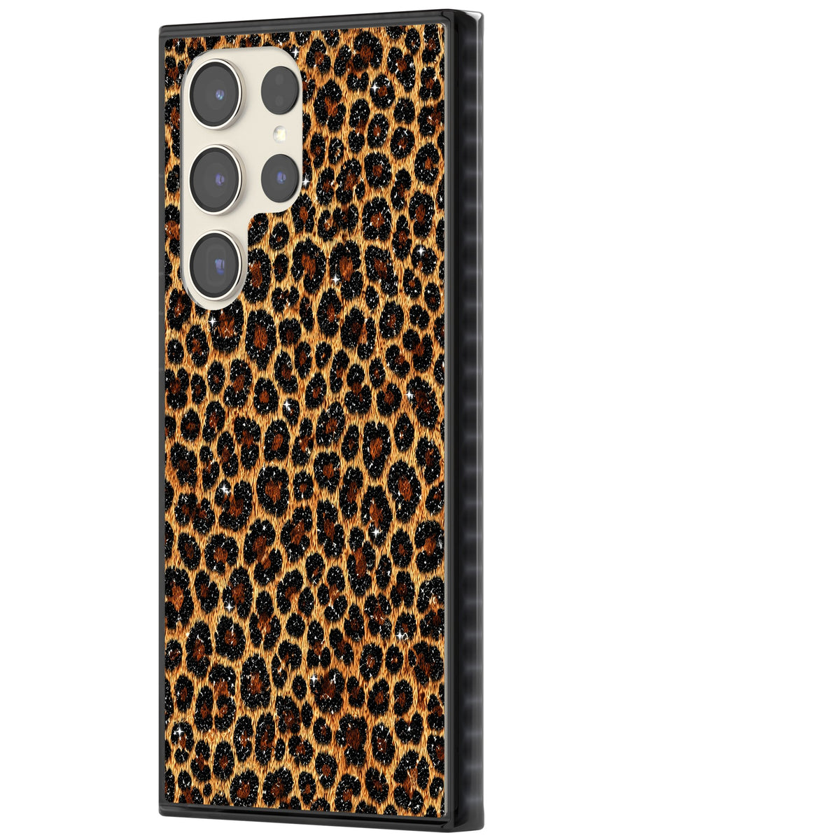 Diamond Leopard Samsung S22 Ultra / Samsung S23 Ultra / Samsung S24 Ultra Impact Black Phone Case side