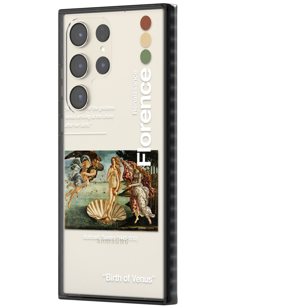 Birth Of Venus Samsung S22 Ultra / Samsung S23 Ultra / Samsung S24 Ultra Impact Black Phone Case side