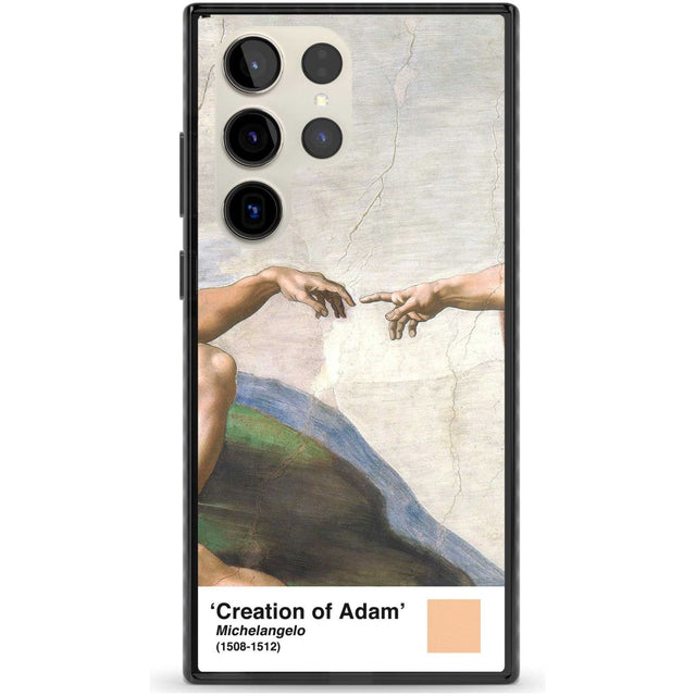 Creation of Adam Phone Case Samsung S22 Ultra / Black Impact Case,Samsung S23 Ultra / Black Impact Case Blanc Space