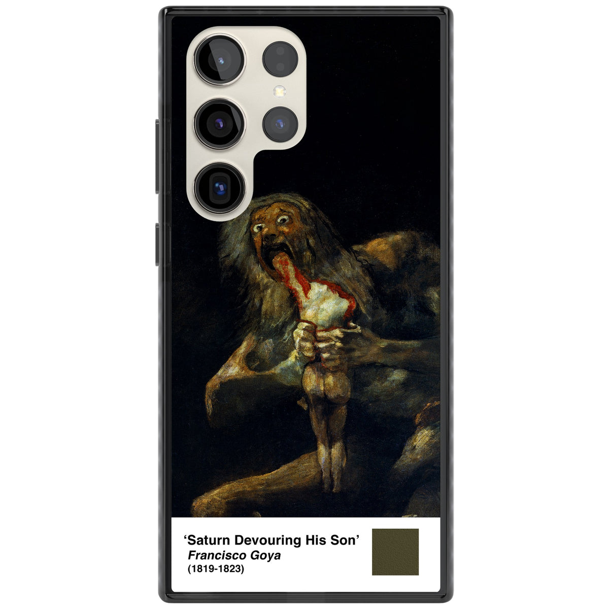 Saturn Devouring His Son Samsung S22 Ultra / Samsung S23 Ultra / Samsung S24 Ultra Impact Black Phone Case front