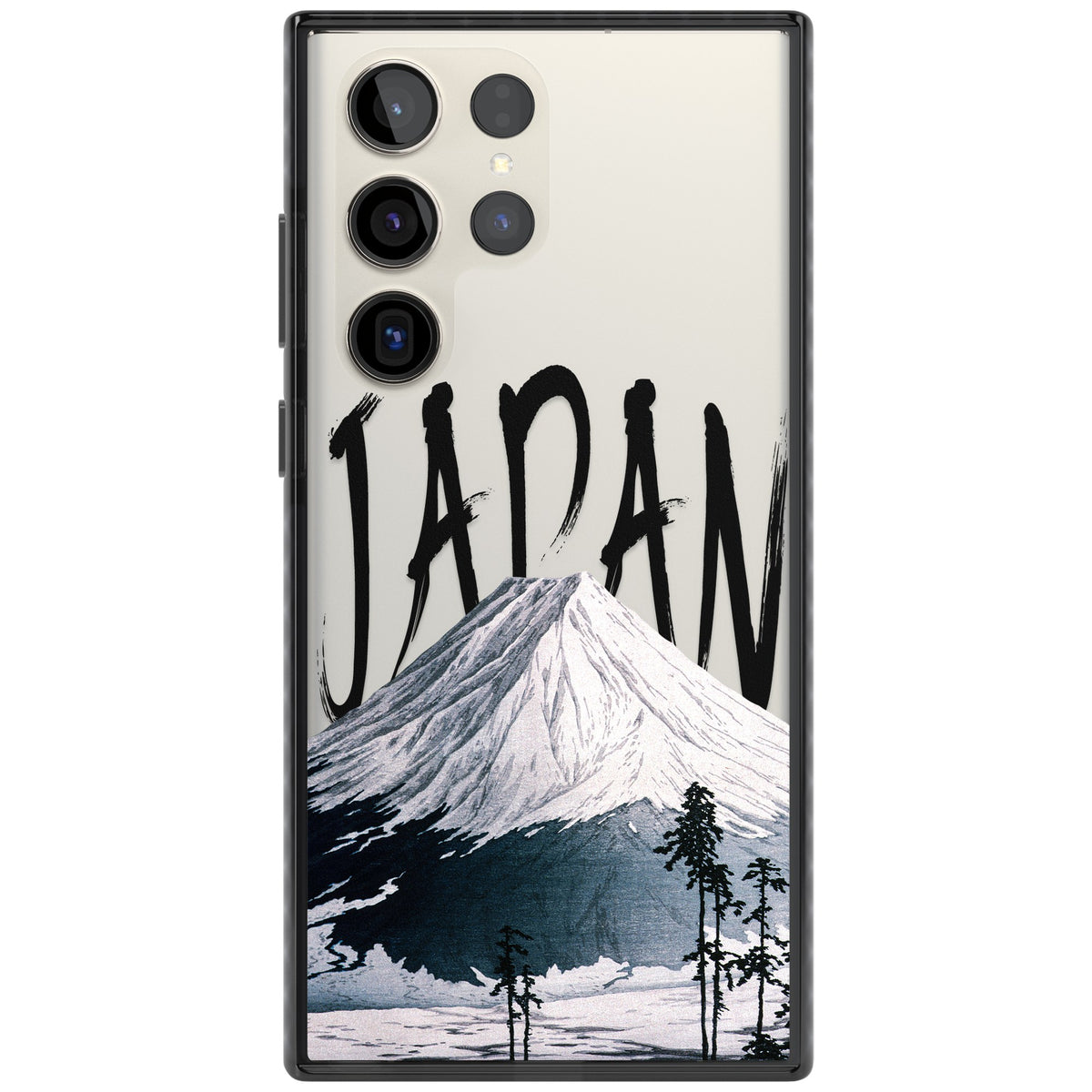 Mount Fuji Cutout Samsung S22 Ultra / Samsung S23 Ultra / Samsung S24 Ultra Impact Black Phone Case front
