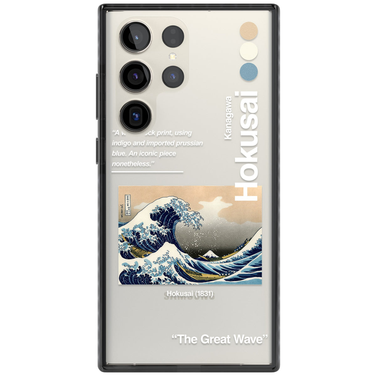 The Great Wave Samsung S22 Ultra / Samsung S23 Ultra / Samsung S24 Ultra Impact Black Phone Case front