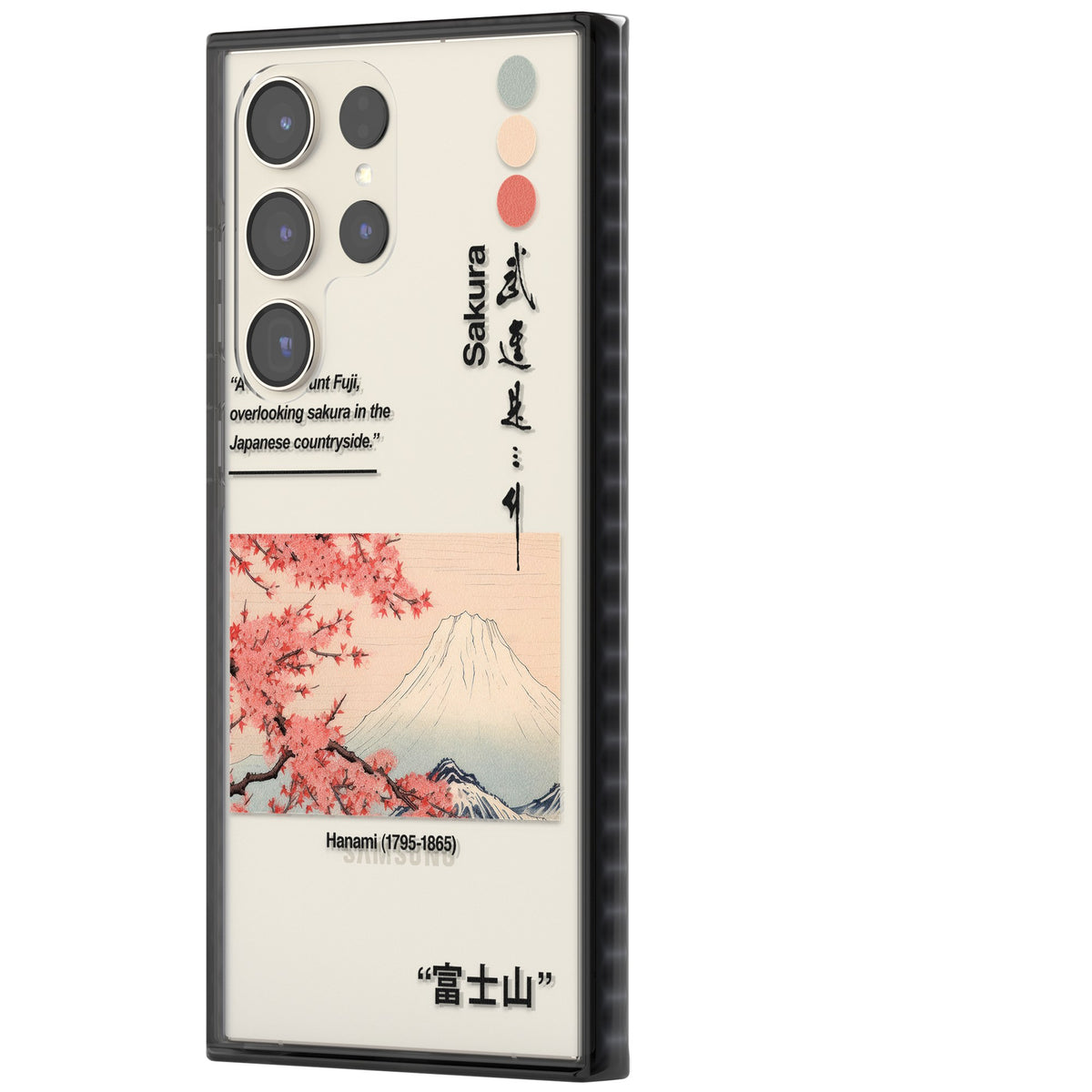 Hanami Samsung S22 Ultra / Samsung S23 Ultra / Samsung S24 Ultra Impact Black Phone Case side