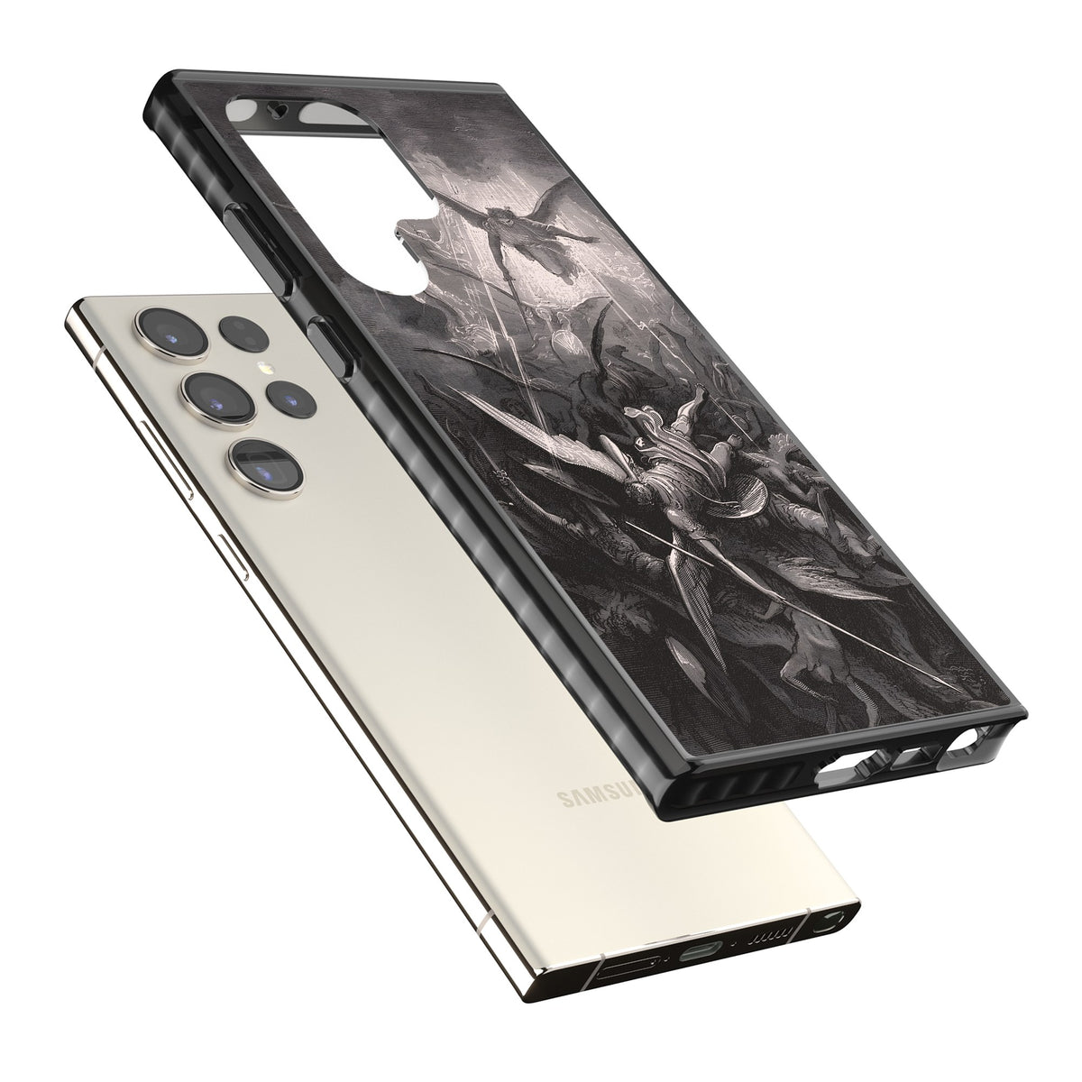 Paradise Lost Samsung S22 Ultra / Samsung S23 Ultra / Samsung S24 Ultra Impact Black Phone Case angled