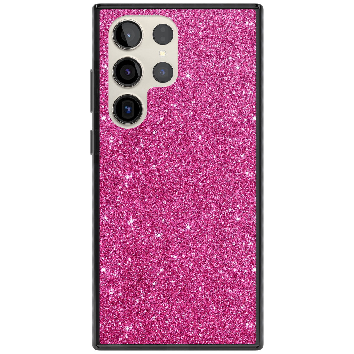 Pink Glitter Samsung S22 Ultra / Samsung S23 Ultra / Samsung S24 Ultra Impact Black Phone Case front