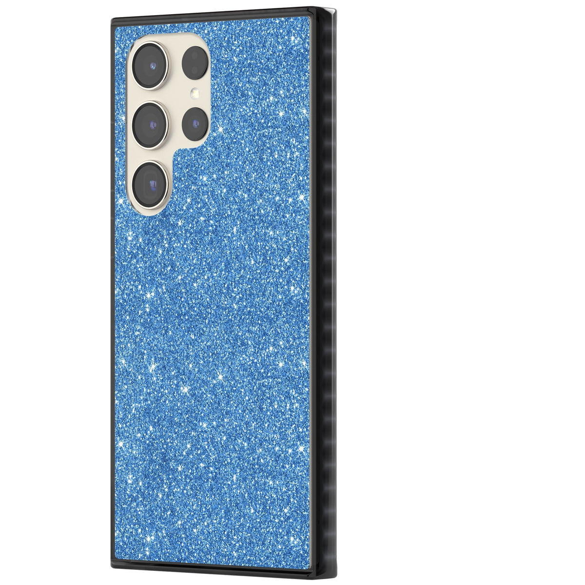 Blue Glitter Samsung S22 Ultra / Samsung S23 Ultra / Samsung S24 Ultra Impact Black Phone Case side