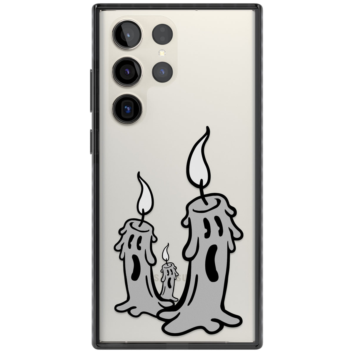 Candle Lit Samsung S22 Ultra / Samsung S23 Ultra / Samsung S24 Ultra Impact Black Phone Case front